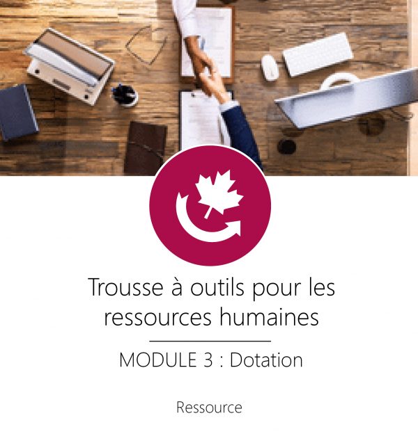 Trousse Outils Pour Les Ressources Humaines Module Dotation