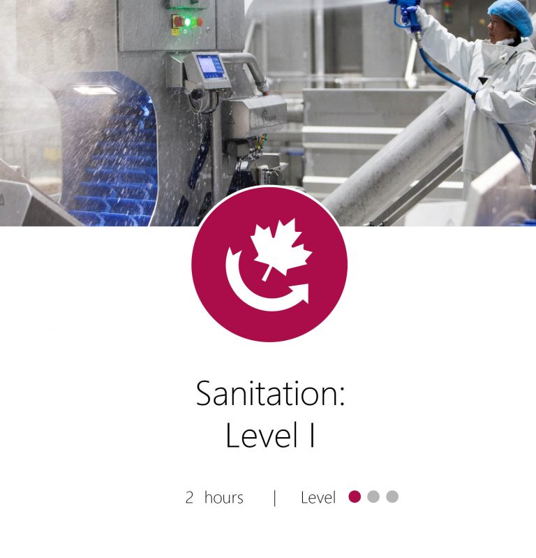 Sanitation Level I Food Processors Institute